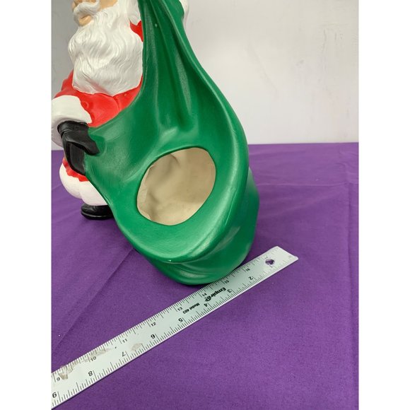 Ceramic MCM Hand Painted Artisan, Santa Claus With Sack Planter Byron Mold 817 f - Picture 10 of 13